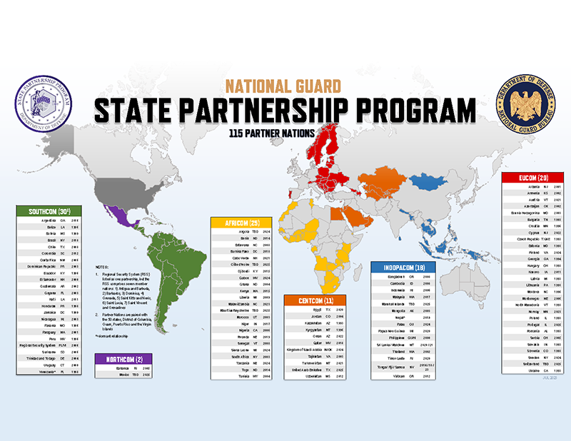 State Partnership Program Map